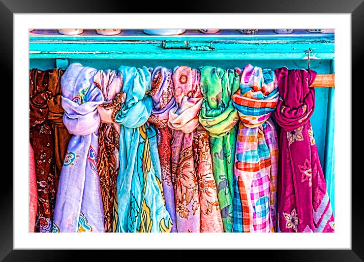 Scarves Framed Mounted Print by Valerie Paterson