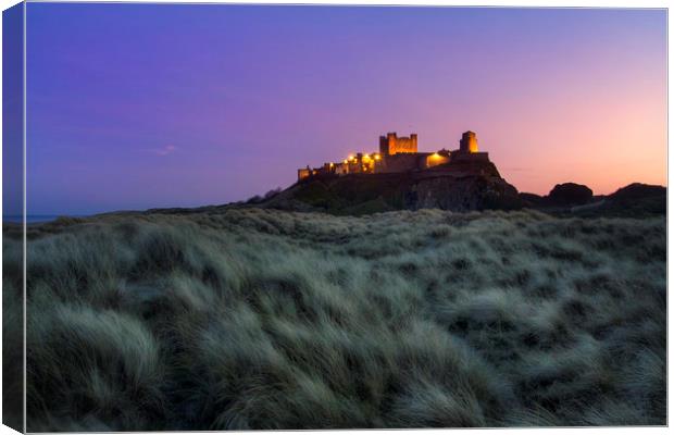 Bamburgh Sunset - The first one of 2020. Canvas Print by Northeast Images