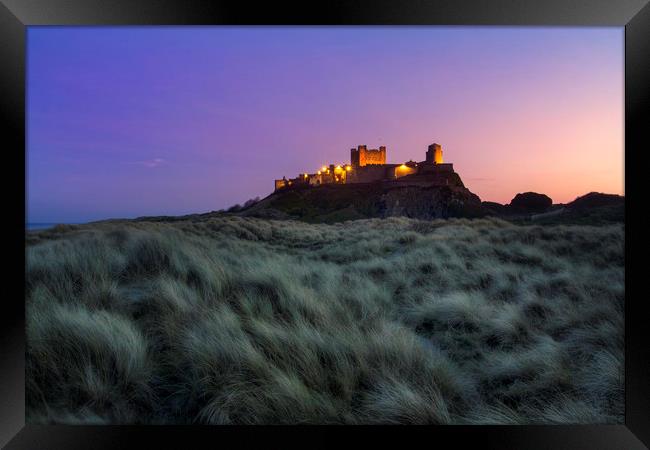 Bamburgh Sunset - The first one of 2020. Framed Print by Northeast Images