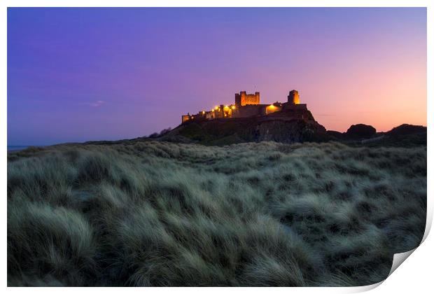 Bamburgh Sunset - The first one of 2020. Print by Northeast Images