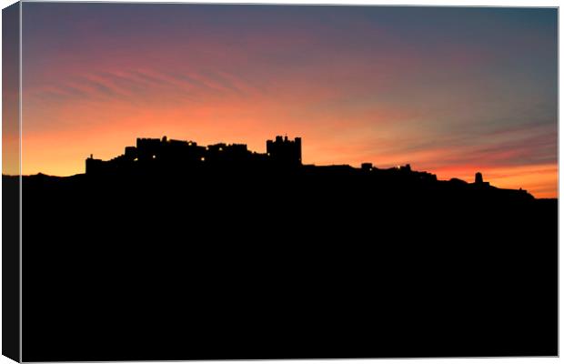 Bamburgh silhouette Canvas Print by Northeast Images