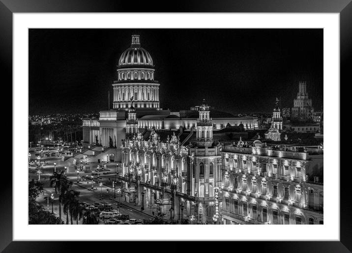 The Capitol, Havana Framed Mounted Print by David Hare