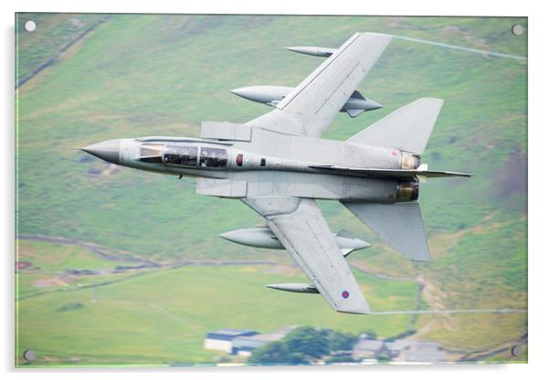 RAF Tornado Gr4 - Low level in Wales Acrylic by Rory Trappe