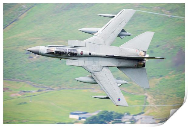 RAF Tornado Gr4 - Low level in Wales Print by Rory Trappe