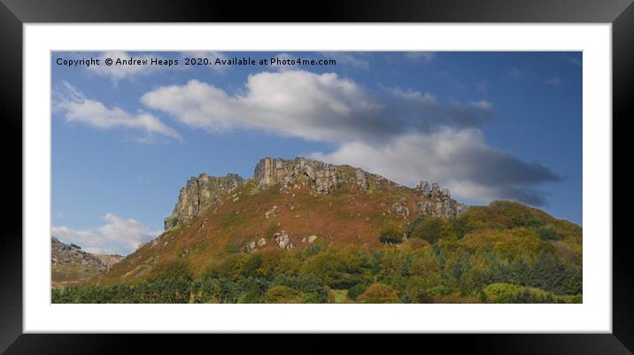 The Roaches Rocks on the edge of the Peak District Framed Mounted Print by Andrew Heaps
