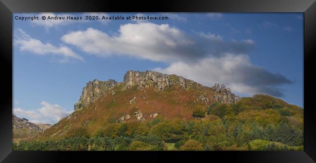 The Roaches Rocks on the edge of the Peak District Framed Print by Andrew Heaps