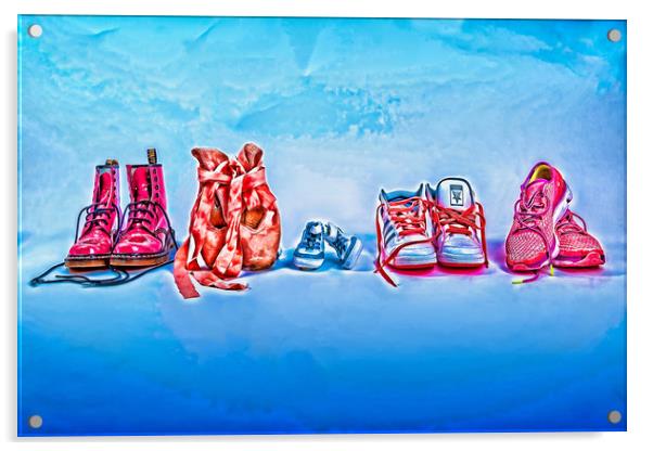 Shoes  Acrylic by Valerie Paterson