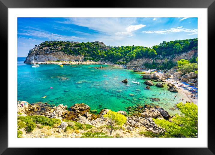 Anthony Quinn Bay Framed Mounted Print by Ian Woolcock