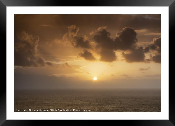 Atlantic Sunset, Tenerife Framed Mounted Print by Kasia Design