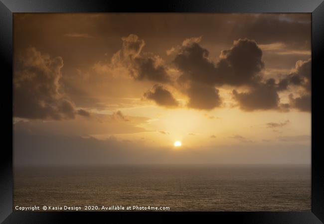 Atlantic Sunset, Tenerife Framed Print by Kasia Design