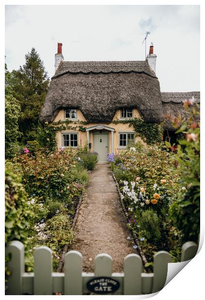 Rose Cottage Print by Stacy Cartledge