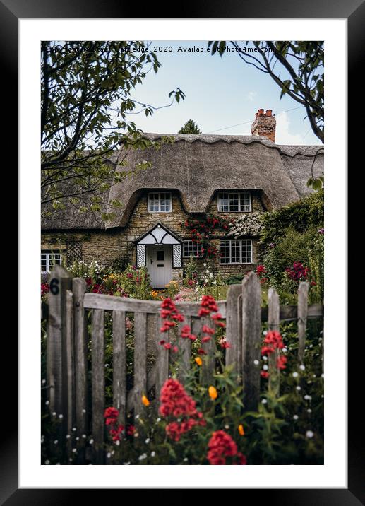 Thatched Cottage, England Framed Mounted Print by Stacy Cartledge