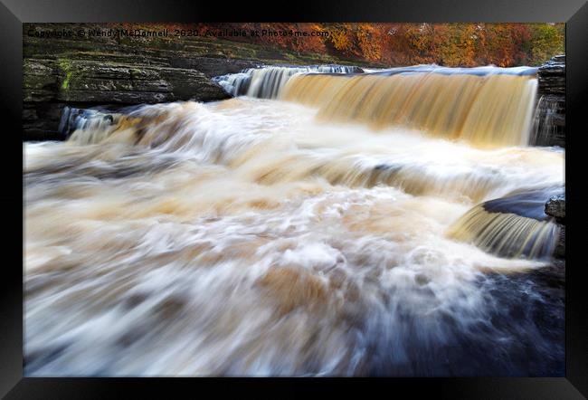 Aysgarth Falls in autumn, Yorkshire Dales National Framed Print by Wendy McDonnell