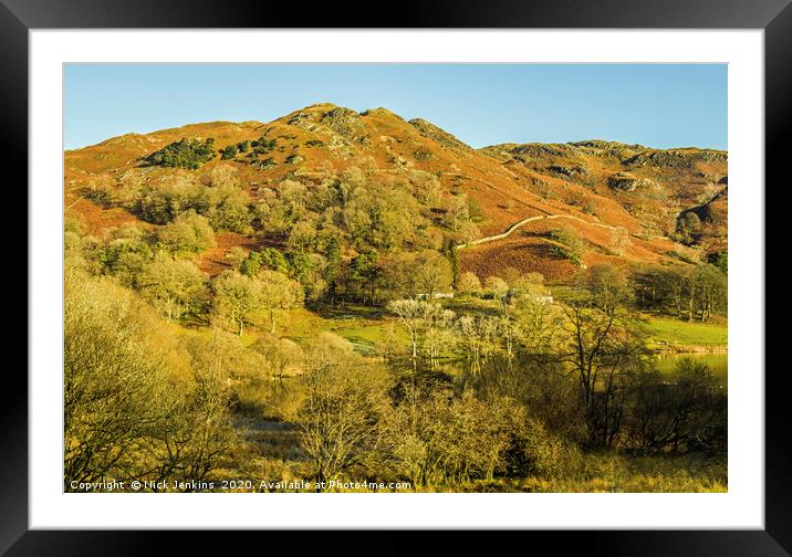 Loughrigg Fell Lake District Winter Cumbria Framed Mounted Print by Nick Jenkins