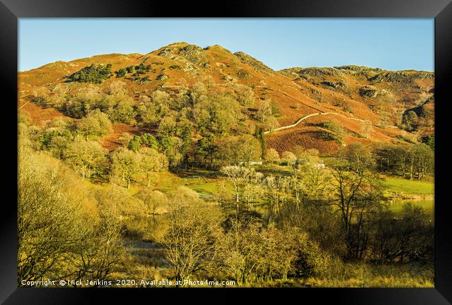 Loughrigg Fell Lake District Winter Cumbria Framed Print by Nick Jenkins