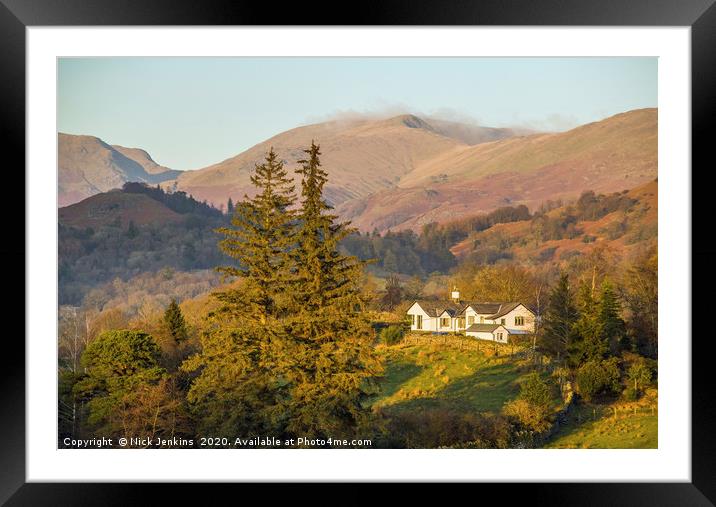 Great Rigg from near Skelwith Bridge Lake District Framed Mounted Print by Nick Jenkins