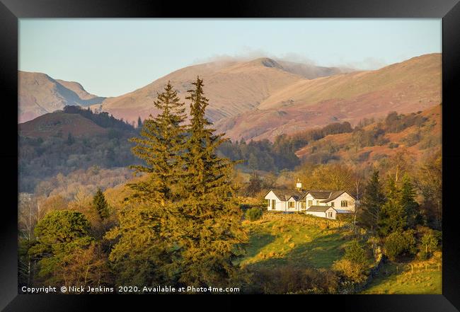 Great Rigg from near Skelwith Bridge Lake District Framed Print by Nick Jenkins