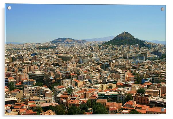 Mount Lycabettus, Athens Acrylic by David Gardener