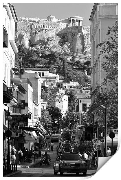 Athens Street Scene Print by David Gardener