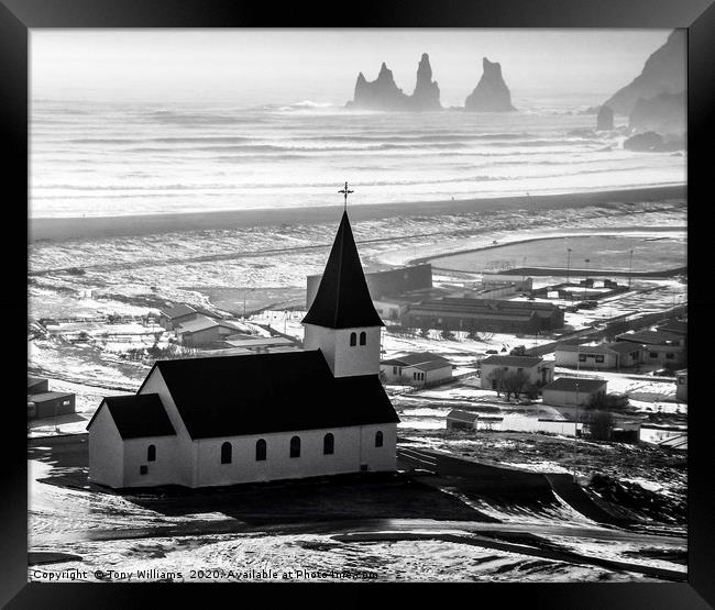 The Church in Vik, Iceland. Framed Print by Tony Williams. Photography email tony-williams53@sky.com
