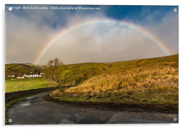 Ettersgill Rainbow 1 Acrylic by Richard Laidler