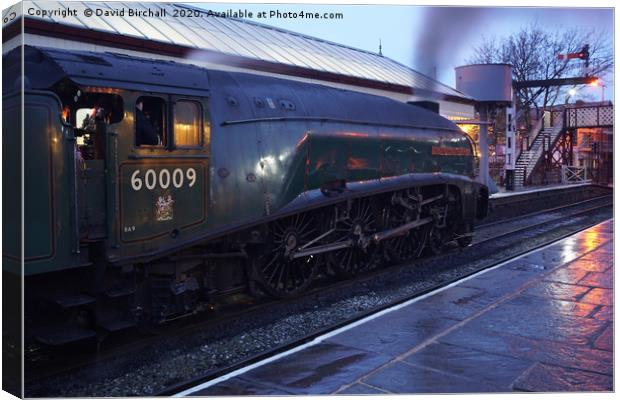 A4 60009 Union Of South Africa at dusk. Canvas Print by David Birchall