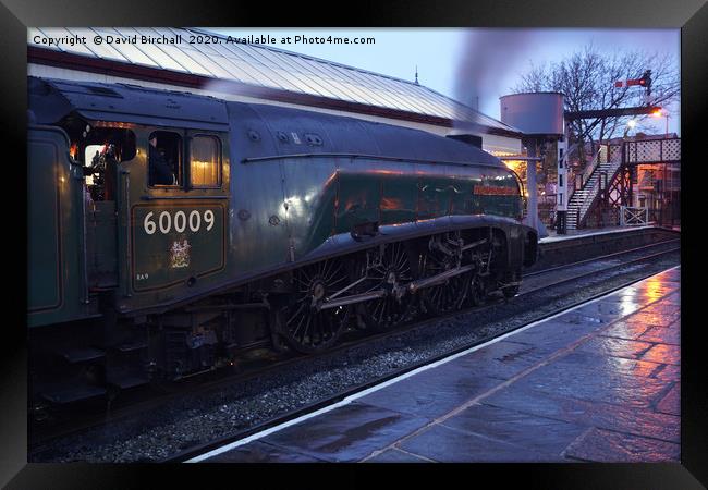 A4 60009 Union Of South Africa at dusk. Framed Print by David Birchall