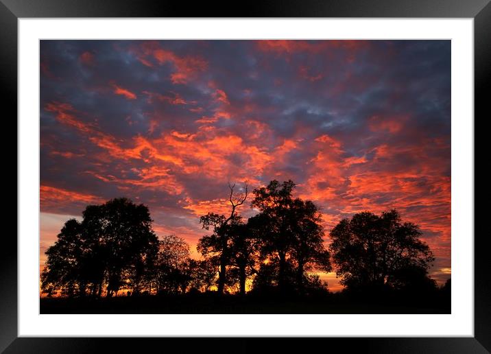 Cotswold Suinset Framed Mounted Print by Simon Johnson