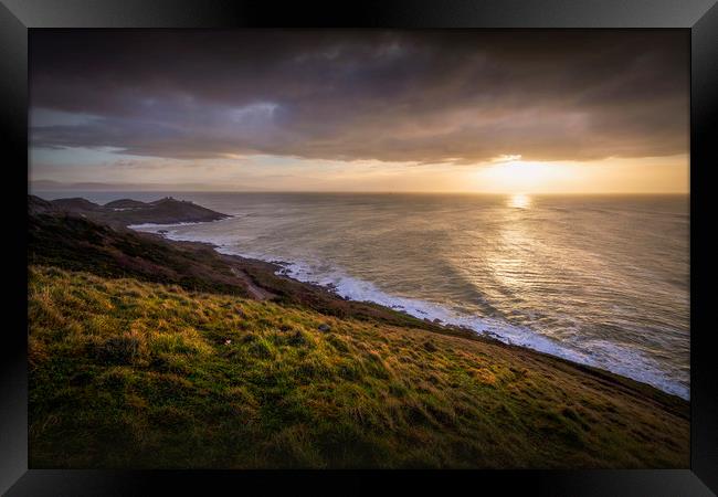 Sunrise over Mumbles Framed Print by Leighton Collins