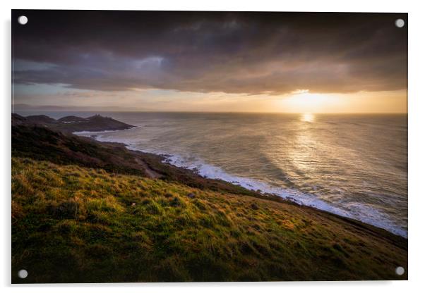 Sunrise over Mumbles Acrylic by Leighton Collins