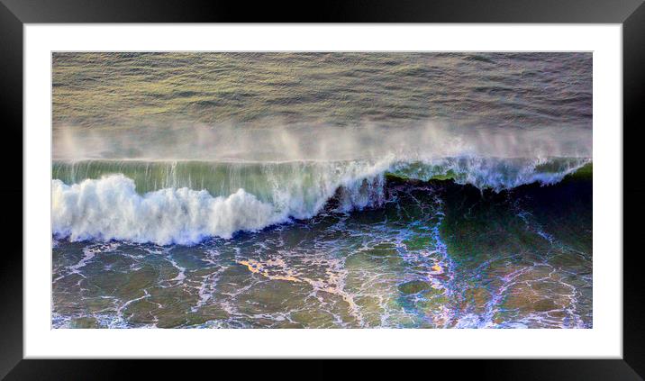 Crashing wave Framed Mounted Print by Leighton Collins