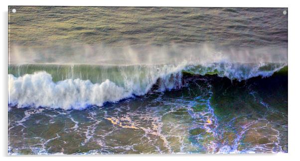 Crashing wave Acrylic by Leighton Collins