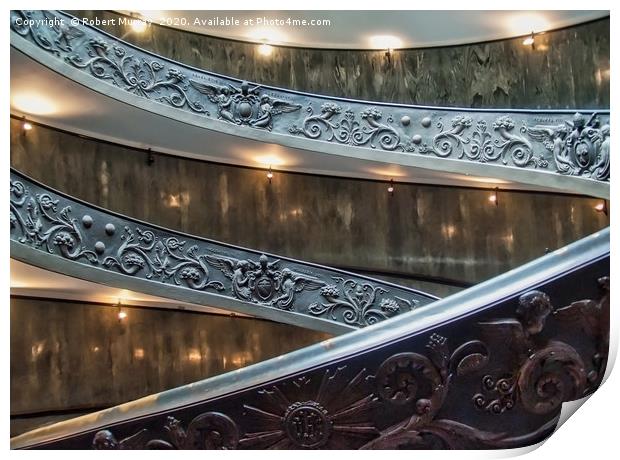 Vatican Spiral Staircase Print by Robert Murray