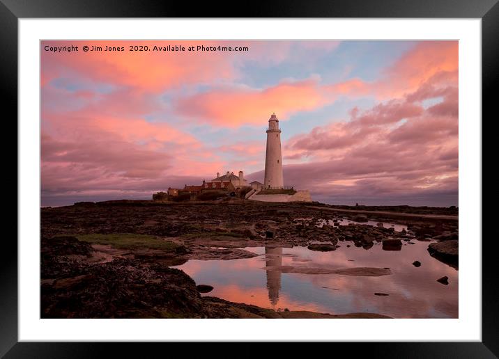 Red Glow in the Morning Sky Framed Mounted Print by Jim Jones