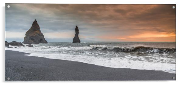 Sea stack sunset Acrylic by Jonathon barnett