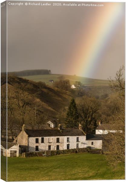 Rainbow's End at Dirt Pit Farm, Teesdale (1) Canvas Print by Richard Laidler