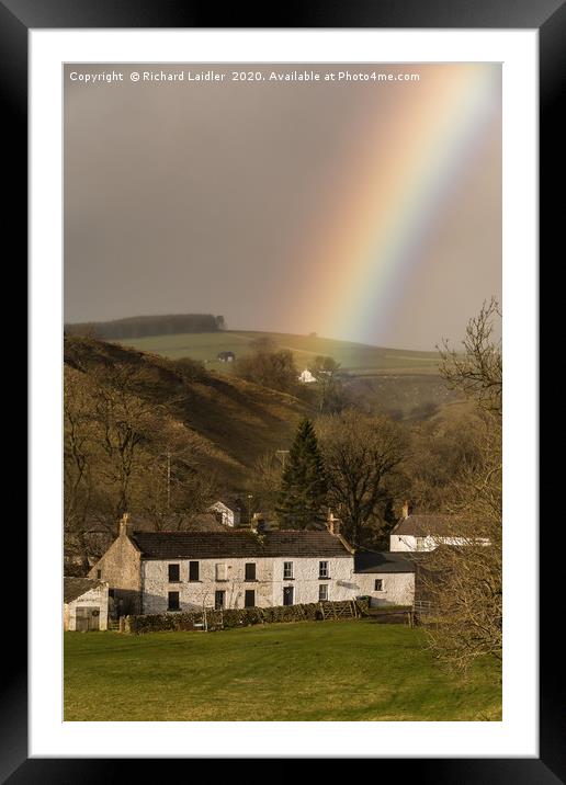 Rainbow's End at Dirt Pit Farm, Teesdale (1) Framed Mounted Print by Richard Laidler