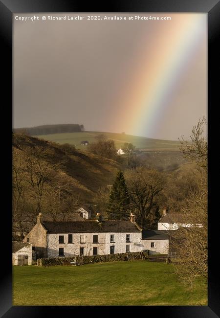 Rainbow's End at Dirt Pit Farm, Teesdale (1) Framed Print by Richard Laidler