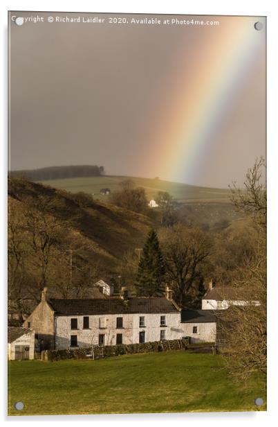 Rainbow's End at Dirt Pit Farm, Teesdale (1) Acrylic by Richard Laidler