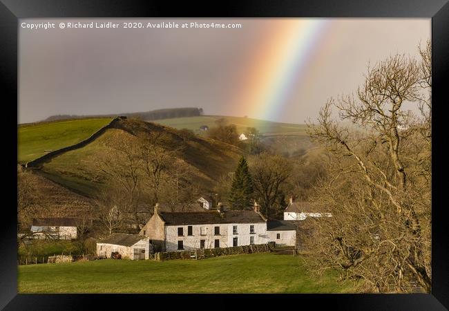 Rainbow's End at Dirt Pit Farm, Teesdale (2) Framed Print by Richard Laidler