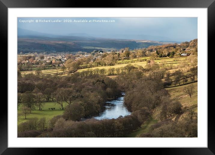 Winter Sun on Middleton in Teesdale Framed Mounted Print by Richard Laidler