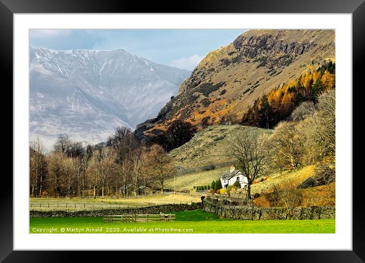 Misty Blencathra mountain, Lake District Framed Mounted Print by Martyn Arnold