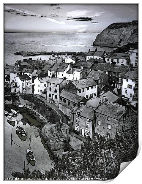 "Portrait of Staithes" Print by ROS RIDLEY