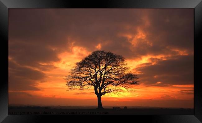 Cotswold Dawn  Framed Print by Simon Johnson