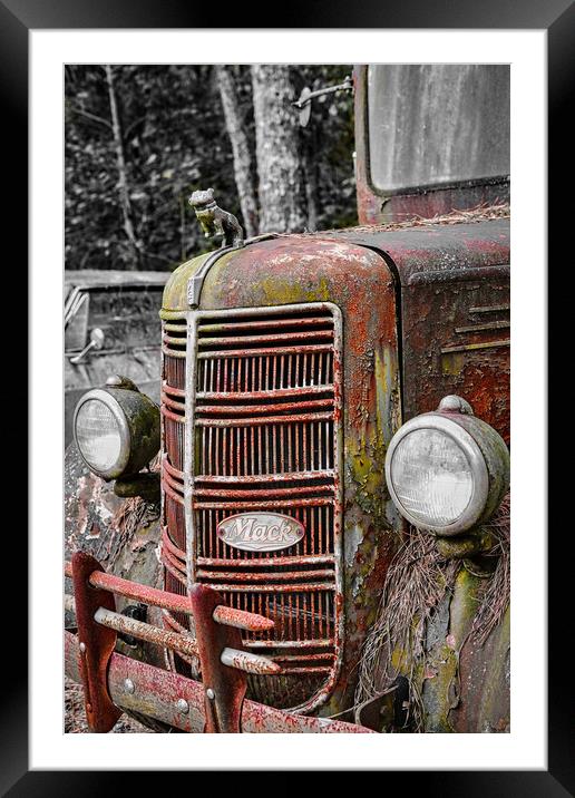 Old Mack Truck Framed Mounted Print by Darryl Brooks