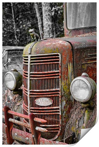 Old Mack Truck Print by Darryl Brooks