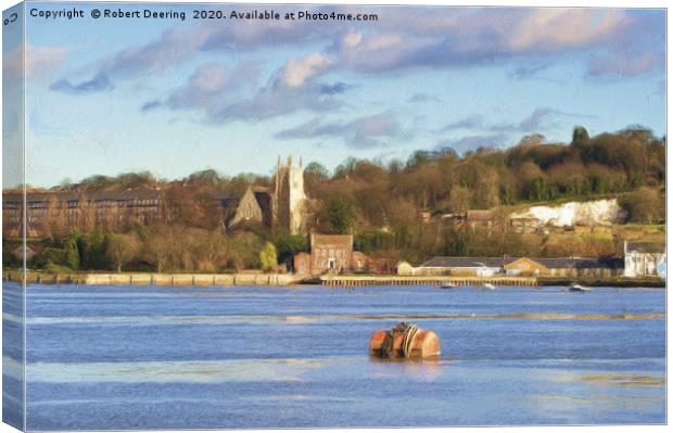 River Medway at Rochester Canvas Print by Robert Deering