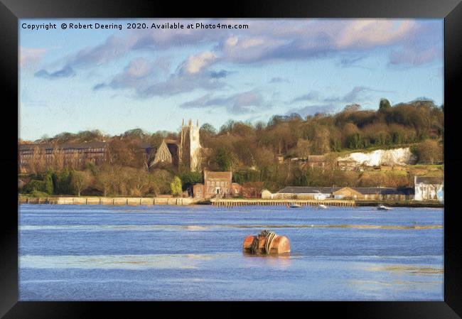 River Medway at Rochester Framed Print by Robert Deering
