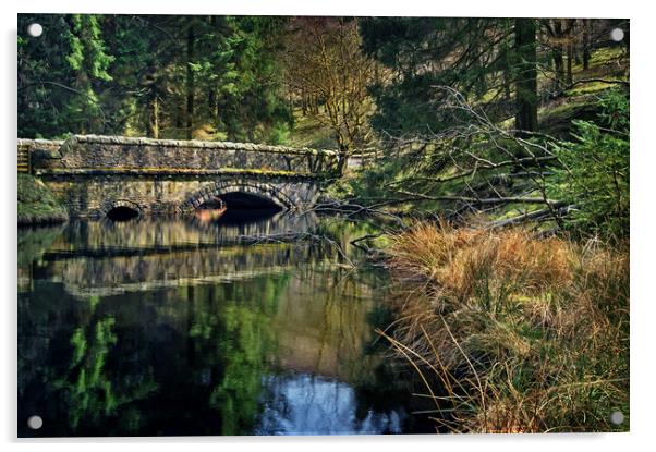 Ouzelden Clough & Bridge                       Acrylic by Darren Galpin