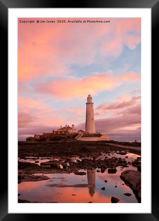 Red Glow in the Morning Sky (Portrait) Framed Mounted Print by Jim Jones